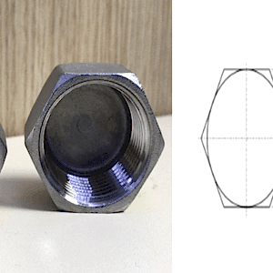 Paslanmaz Dişli Kep 1/4" AISI 316/316L