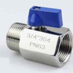 Paslanmaz Mini Küresel Vana Erkek-Dişi